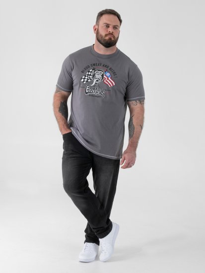 D555 Jasper Official Gas Monkey Тениска с Щампа Сив - Тениски - мъжки тениски големи размери