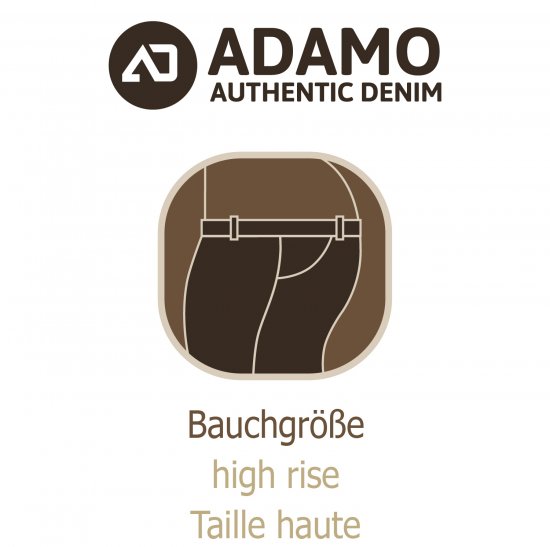 Adamo 5-Pocket High Rise Jeans Medium Blue - Дънки и панталони - мъжки Дънки и панталони големи размери