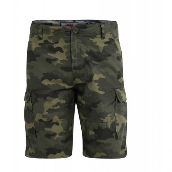 D555 Marty Camo Shorts Green - Шорти - мъжки къси панталони големи размери