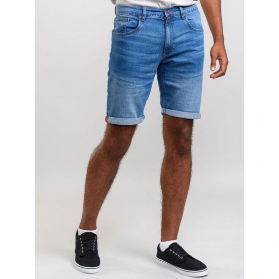 D555 Griffin Denim Shorts Stonewash - Шорти - мъжки къси панталони големи размери