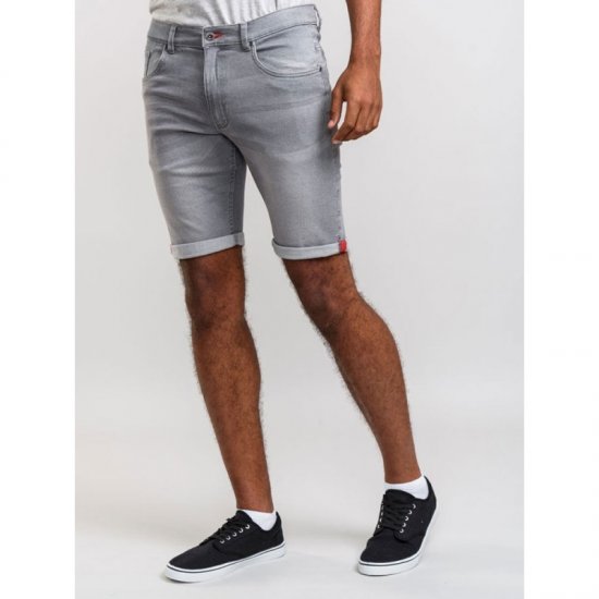 D555 Griffin Denim Shorts Grey - Шорти - мъжки къси панталони големи размери
