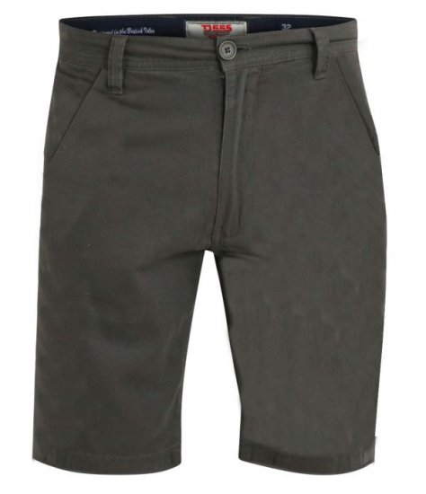 D555 Opala-2 Khaki Stretch Chino Shorts - Шорти - мъжки къси панталони големи размери