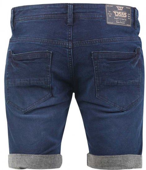D555 BRENTWOOD Dark Blue Denim Shorts - Шорти - мъжки къси панталони големи размери