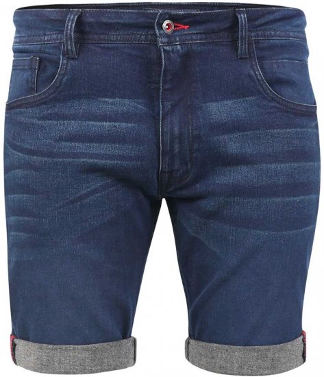 D555 BRENTWOOD Dark Blue Denim Shorts - Шорти - мъжки къси панталони големи размери