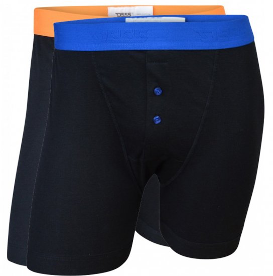 D555 Ranger Boxershorts Black 2-pack - Бельо & Бански шорти - Мъжко бельо големи размери