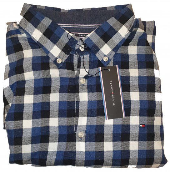 Tommy Hilfiger Gingham Twill Shirt Blue - Лудата априлска разпродажба на Motley - 