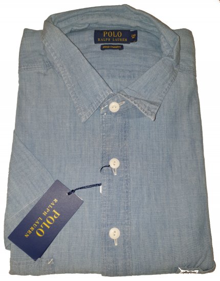 Polo Ralph Lauren TC7E Short Sleeve Shirt Lite Indigo - Лудата априлска разпродажба на Motley - 