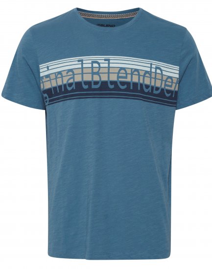 Blend T-Shirt 4242 Copen Blue - Тениски - мъжки тениски големи размери