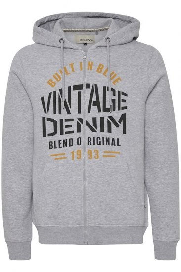 Blend Hoodie 4276 "Vintage Denim" Grey - Суичъри & cуичъри с качулка - мъжки суичъри големи размери