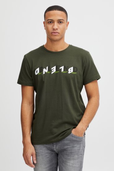 Blend 4795 T-Shirt Forest Night Green - Тениски - мъжки тениски големи размери