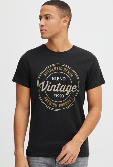 Blend 8411 T-Shirt Black - Тениски - мъжки тениски големи размери