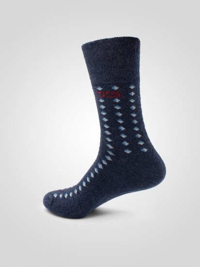 D555 Harold 3 Extra Wide Comfort Fit Socks 3-pack Navy/Denim - Бельо & Бански шорти - Мъжко бельо големи размери
