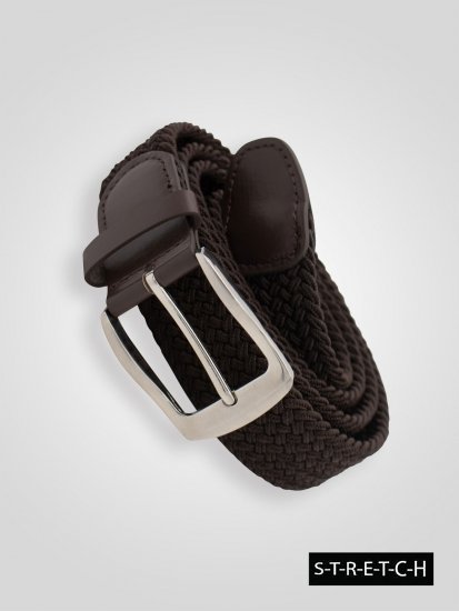 D555 Malcolm Braided Belt Brown - Колани - мъжки колани големи размери