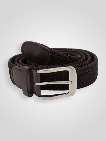 D555 Malcolm Braided Belt Brown - Колани - мъжки колани големи размери