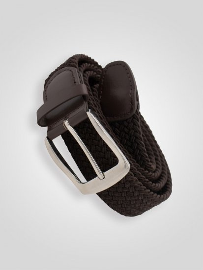 D555 Malcolm Braided Belt Brown - Колани - мъжки колани големи размери