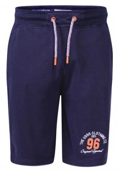 D555 Tompkins 2 Elasticated Waist Shorts Navy - Спортни панталони & Kъси панталони - мъжки спортни панталони големи размери