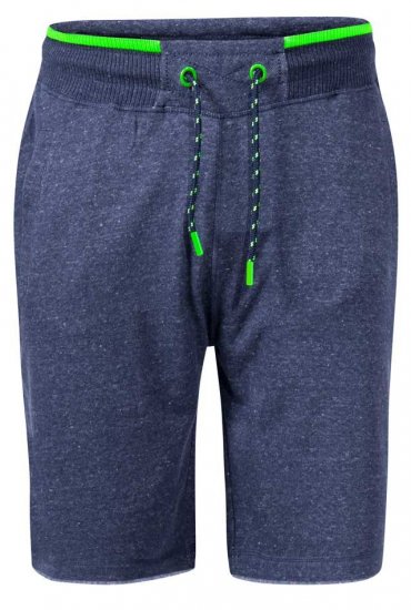 D555 Electra1 Ribbed Waist Fleece Shorts With Pockets Navy Marl - Спортни панталони & Kъси панталони - мъжки спортни панталони големи размери