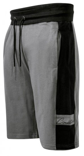 D555 Casper Couture Elasticated Waistband Shorts Grey - Спортни панталони & Kъси панталони - мъжки спортни панталони големи размери
