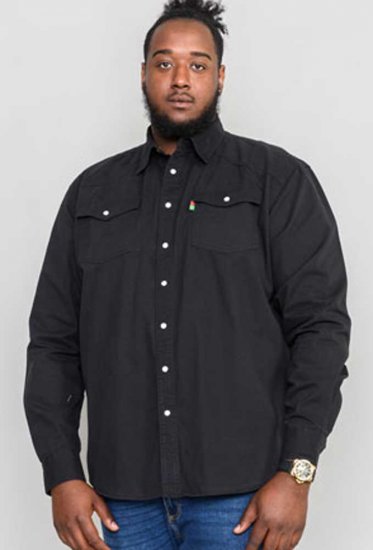 Duke Western Denim Shirt Black - Ризи - мъжки ризи големи размери