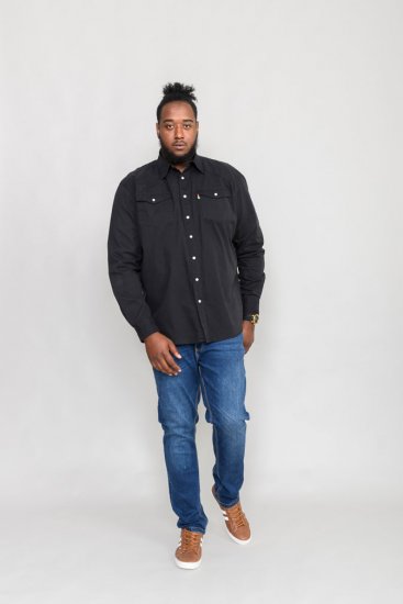 Duke Western Denim Shirt Black - Ризи - мъжки ризи големи размери