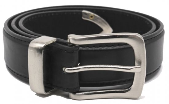 D555 Joeseph Leather Belt Black, 3,5cm - Колани - мъжки колани големи размери