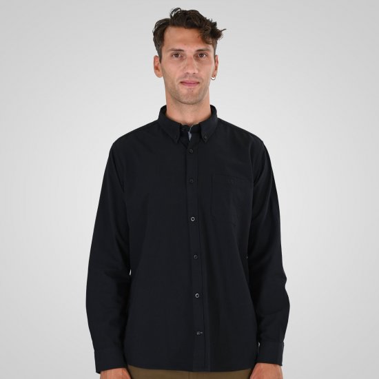 Double Outfitters GS-5225 Оксфорд риза Черно - Ризи - мъжки ризи големи размери