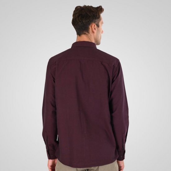 Double Outfitters GS-5225 Оксфорд риза Бордо - Ризи - мъжки ризи големи размери