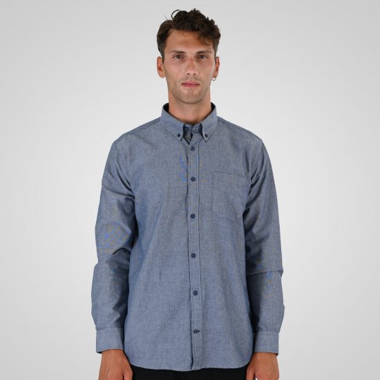 Double Outfitters GS-5225 Оксфорд риза Светлосиньо - Ризи - мъжки ризи големи размери