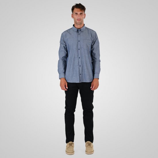 Double Outfitters GS-5225 Оксфорд риза Светлосиньо - Ризи - мъжки ризи големи размери