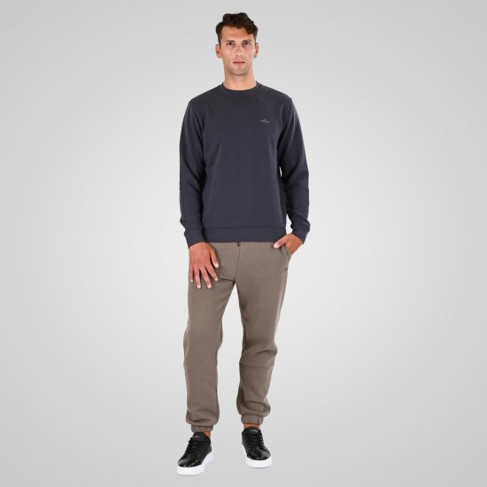 Double Outfitters MTOP-1141 Суитшърт Антрацит - Суичъри & cуичъри с качулка - мъжки суичъри големи размери