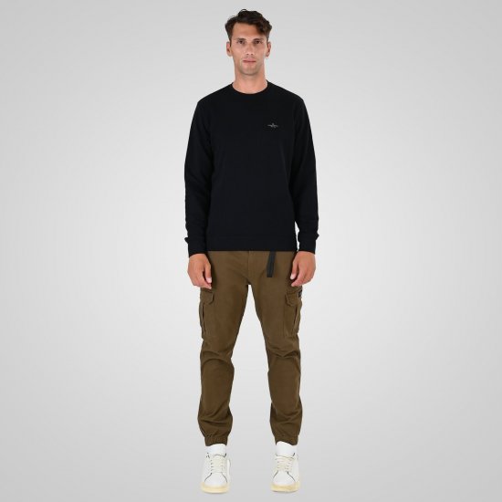 Double Outfitters MTOP-1141 Суитшърт Черно - Суичъри & cуичъри с качулка - мъжки суичъри големи размери