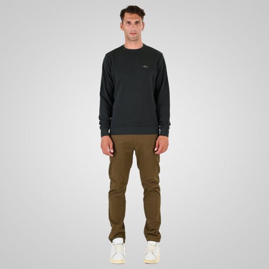 Double Outfitters MTOP-1141 Суитшърт Тъмнозелено - Суичъри & cуичъри с качулка - мъжки суичъри големи размери