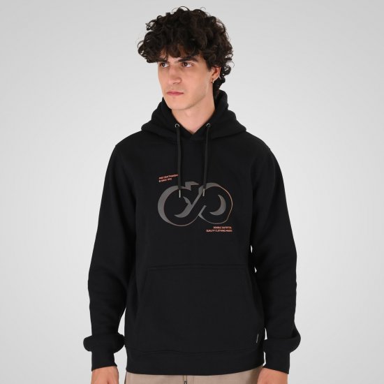Double Outfitters MTOP-1146 Суитшърт с качулка Черно - Суичъри & cуичъри с качулка - мъжки суичъри големи размери