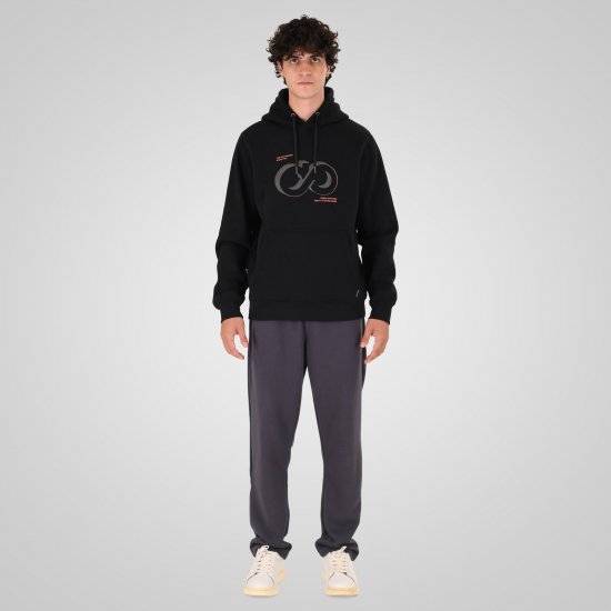 Double Outfitters MTOP-1146 Суитшърт с качулка Черно - Суичъри & cуичъри с качулка - мъжки суичъри големи размери