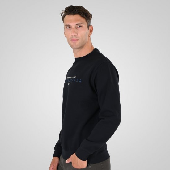 Double Outfitters MTOP-1151 Суитшърт Черно - Суичъри & cуичъри с качулка - мъжки суичъри големи размери