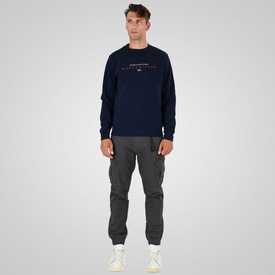 Double Outfitters MTOP-1151 Суитшърт Нейви - Суичъри & cуичъри с качулка - мъжки суичъри големи размери