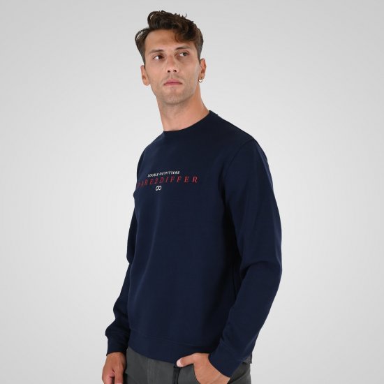 Double Outfitters MTOP-1151 Суитшърт Нейви - Суичъри & cуичъри с качулка - мъжки суичъри големи размери