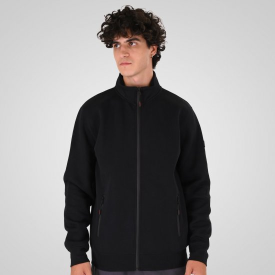 Double Outfitters MTOP-1158 Суитшърт с цип Черно - Суичъри & cуичъри с качулка - мъжки суичъри големи размери