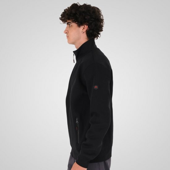 Double Outfitters MTOP-1158 Суитшърт с цип Черно - Суичъри & cуичъри с качулка - мъжки суичъри големи размери