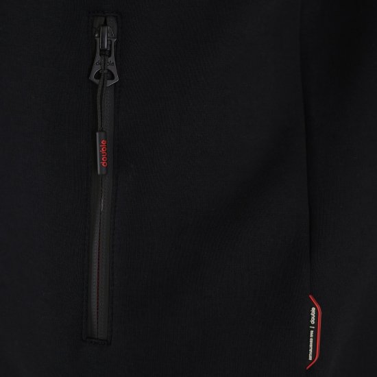 Double Outfitters MTOP-1158 Суитшърт с цип Черно - Суичъри & cуичъри с качулка - мъжки суичъри големи размери