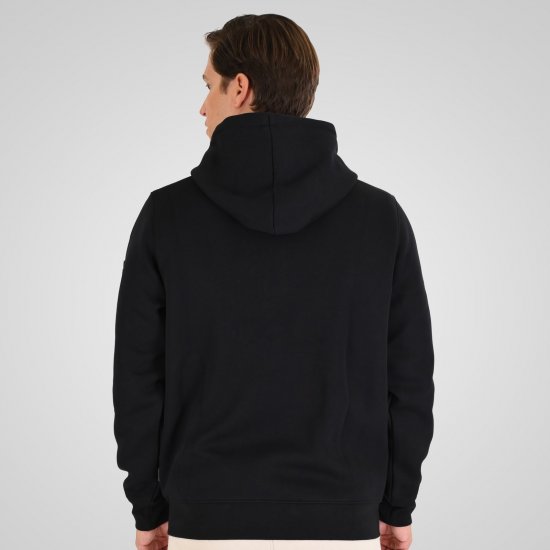 Double Outfitters MTOP-1160 Суитшърт с качулка и цип Черно - Суичъри & cуичъри с качулка - мъжки суичъри големи размери