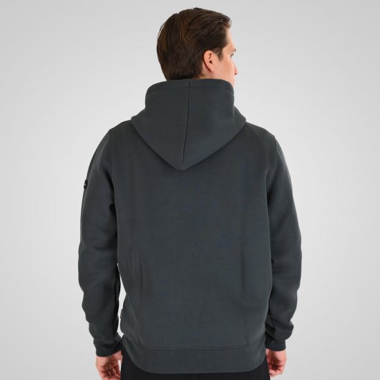 Double Outfitters MTOP-1160 Суитшърт с качулка и цип Тъмнозелено - Суичъри & cуичъри с качулка - мъжки суичъри големи размери