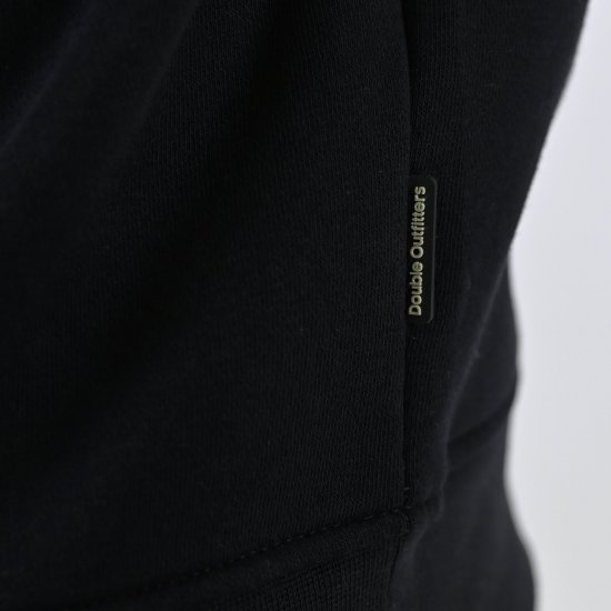Double Outfitters MTOP-1163 Суитшърт с къс цип Черно - Суичъри & cуичъри с качулка - мъжки суичъри големи размери