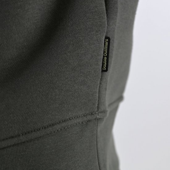 Double Outfitters MTOP-1163 Суитшърт с къс цип Каки - Суичъри & cуичъри с качулка - мъжки суичъри големи размери