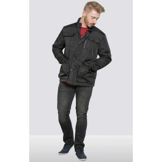 D555 Brentford Jacket Black - Якета - мъжки якета големи размери