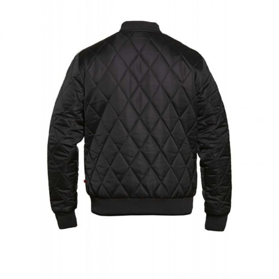 D555 Skipton Quilted Bomber Jacket Black - Якета - мъжки якета големи размери