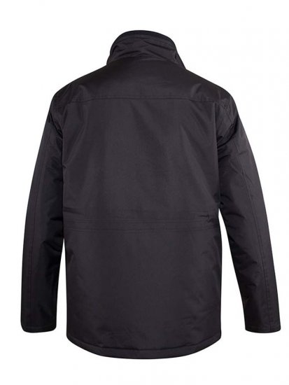 D555 Fargo Five Pocket Jacket With Ribbed Neck and Inner Quilting Black - Якета - мъжки якета големи размери