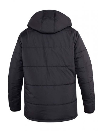 D555 Lonsdale Parka Style Jacket With Embroidery Patch On Sleeve Black - Якета - мъжки якета големи размери