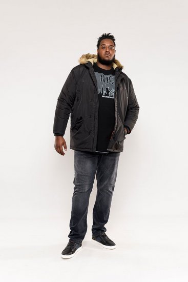 D555 Dundee Parka Jacket With Fur trimming and Teddy Fur Lined hood - Якета - мъжки якета големи размери
