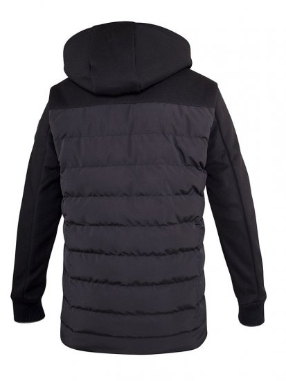 D555 Hampshire Hooded Quilted Jacket Black - Якета - мъжки якета големи размери